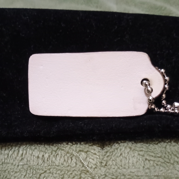 Coach Cream Leather Keychain Tag - Picture 4 of 4